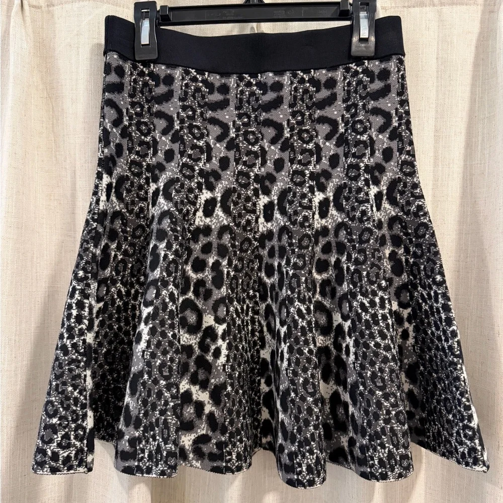 Michael Kors Jacquard leopard print skirt